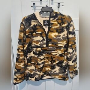 Vapor Elemental Wear Camo Sherpa Fleece Hoodie Pullover – Men’s Size L